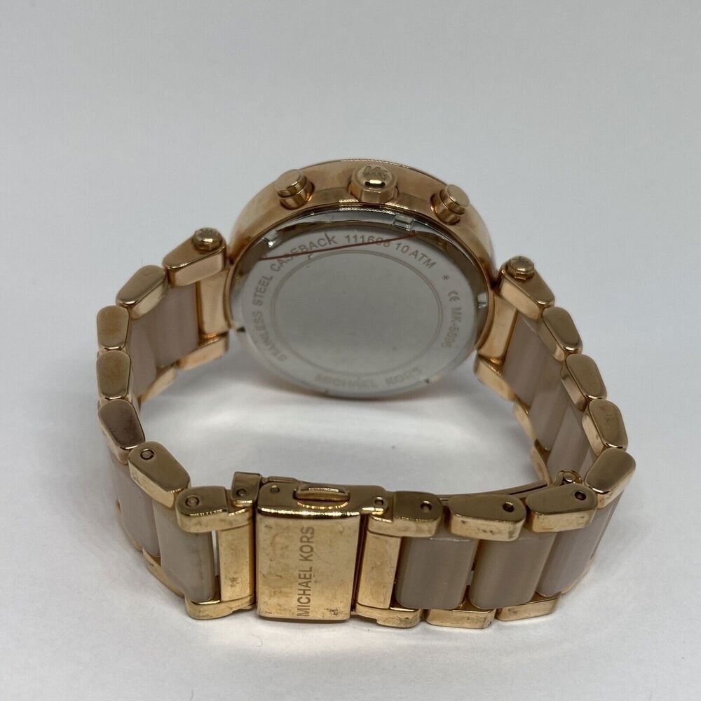Michael Kors Parker MK5896 Womens Stainless Steel Analog Dial Quartz Watch WO303 - Picture 10 of 12
